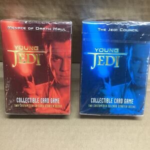 Star Wars Young Jedi EP I Starter Deck Lot of 2 MAUL & JEDI Council Sealed New